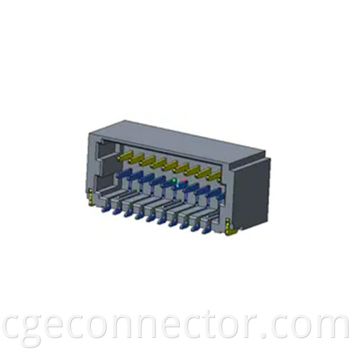 Dual row SMT Right angle type Wafer Connector